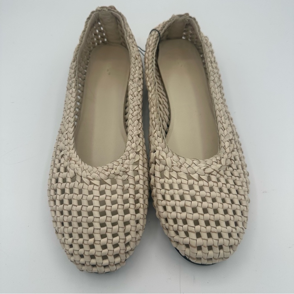 St. Agni Cream Woven Loafers - Picture 4 of 5